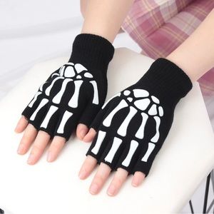 Y2k Skelton Gloves